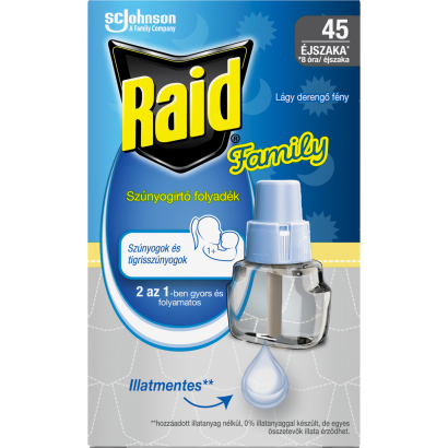 Raid Family szúnyogirtó folyadék elektromos készülék utántöltő 27 ml