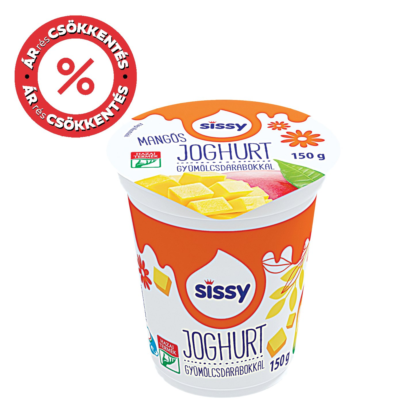 Sissy Gyümölcs Darabos Joghurt, Mangós