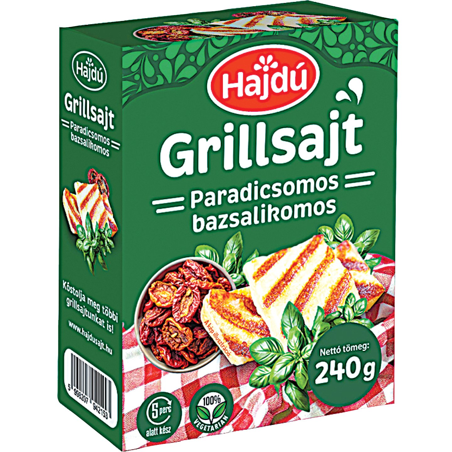 Hajdú Grillsajt Paradicsom-Bazsalikomos