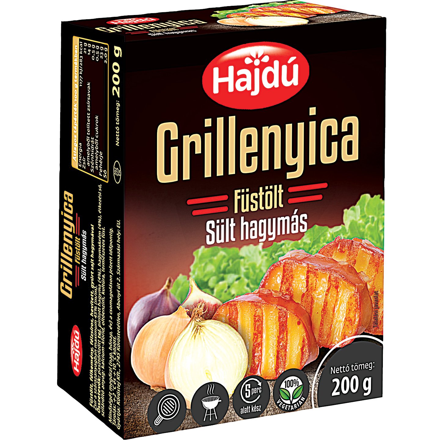 Hajdú Grillenyica Füstölt Sülthagymás Grillsajt