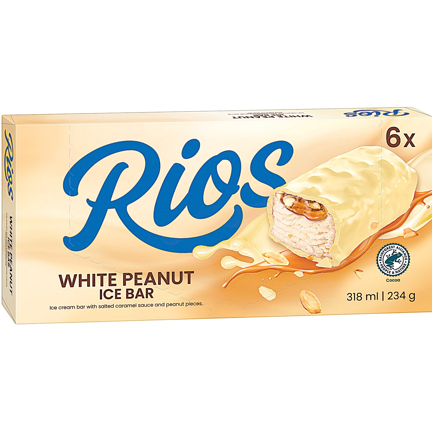 Rios Földimogyoró-Fehér Csokoládé Ízű Jégkrémszelet