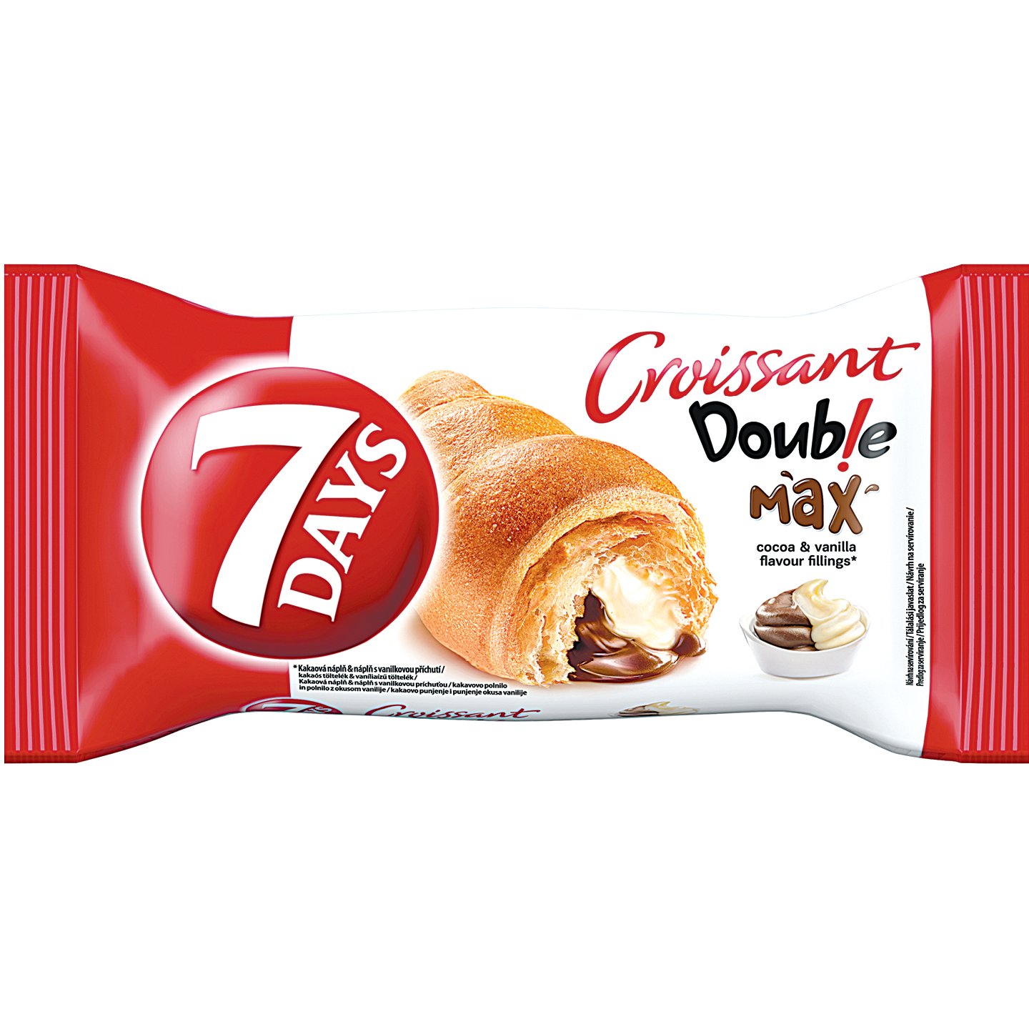 7Days Double Max Kakaó-Vanília Ízű Croissant