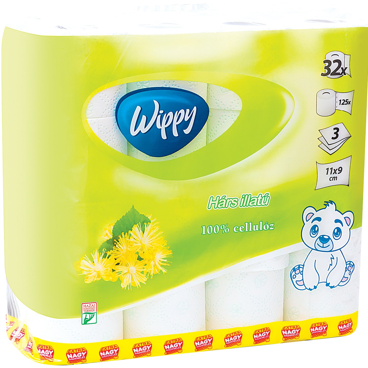 Wippy Illatos Toalettpapír Hárs Illattal