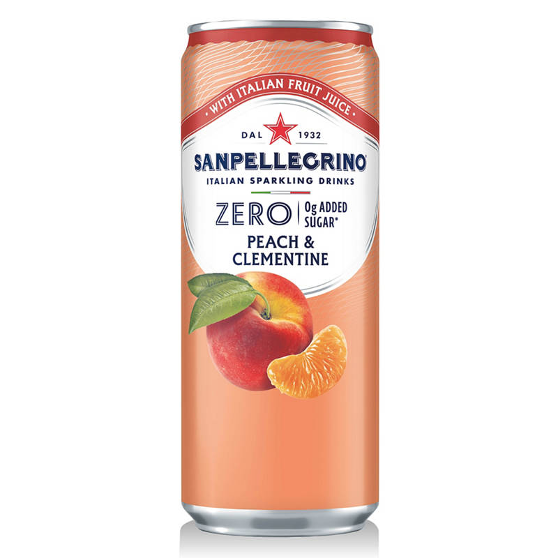 Szénsavas üdítőital, őszibarack-mandarin zero, 0,33 l