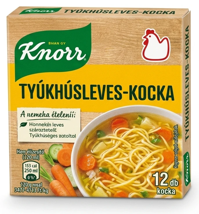 Knorr ételízesítő kocka többféle