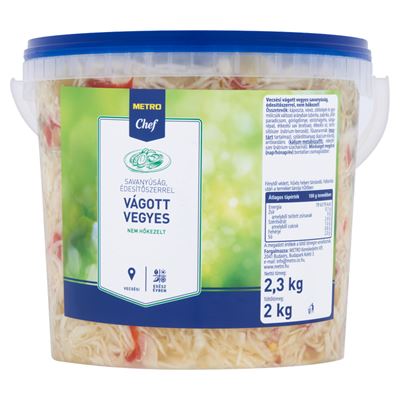 METRO Chef Vecsési Vágott Vegyes Savanyúság Édesítőszerrel 2 kg