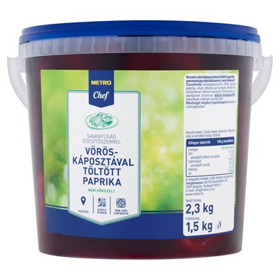 METRO Chef Vecsési Vöröskáposztával Töltött Paprika Édesítőszerrel 1,5 kg