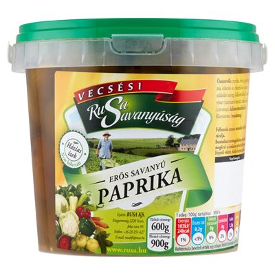 Rusa Savanyúság Erős Savanyú Paprika 600 g