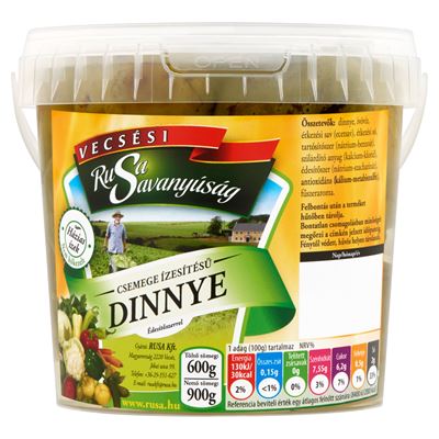 Rusa Savanyúság Csemege Ízesítésű Dinnye Édesítőszerrel 600 g