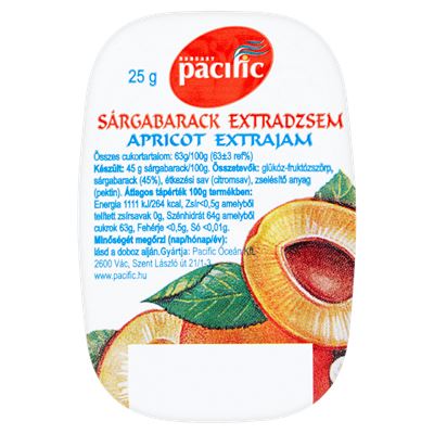 PACIFIC Sárgabarack Extra Dzsem (50 x 25 g) 1,25 kg