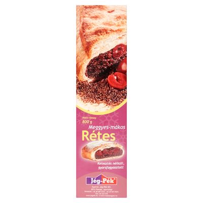 JÉG-PÉK Gyorsfagyasztott Meggyes-Mákos Rétes 800 g