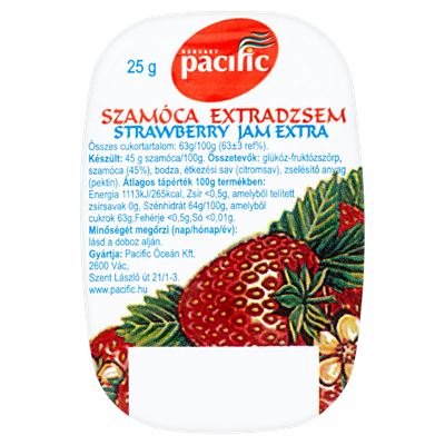 PACIFIC Szamóca Extra Dzsem 50 x 25 g