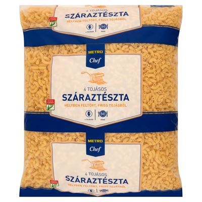 METRO Chef Szarvacska 4 Tojásos Száraztészta 5 kg