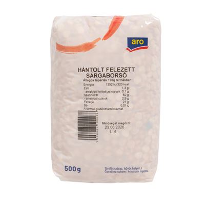 aro Hántolt felezett sárgaborsó 500g