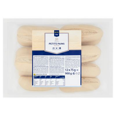 METRO Chef French Petit Pains fehér elősütött kis zsemlék 12 x 75g