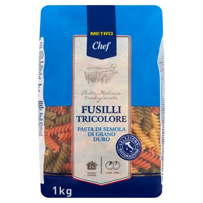 METRO Chef Fusilli Tricolore Durum Száraztészta 1 kg