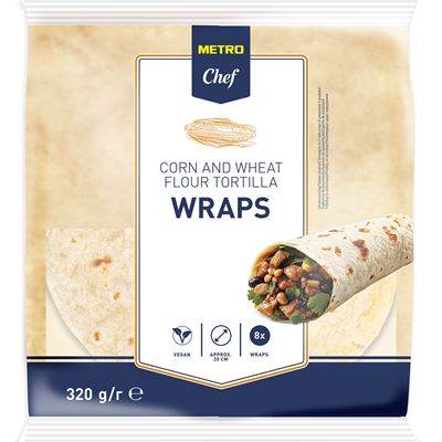 METRO Chef kukorica tortilla 20cm 8 x 40 g