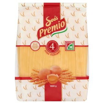 Soós Premio Házi Jellegű Cérnametélt 4 Tojásos Száraztészta 1 kg