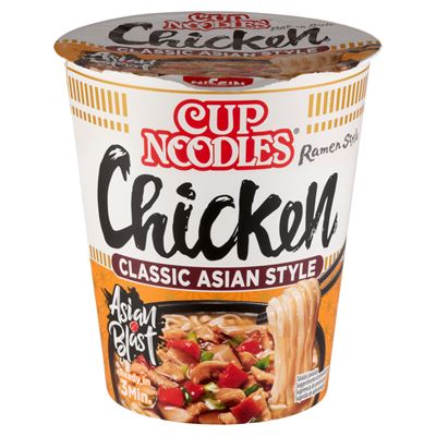 Smack Nissin Cup Noodles instant tésztaleves, csirke ízesítéssel ázsiai módra 63 g
