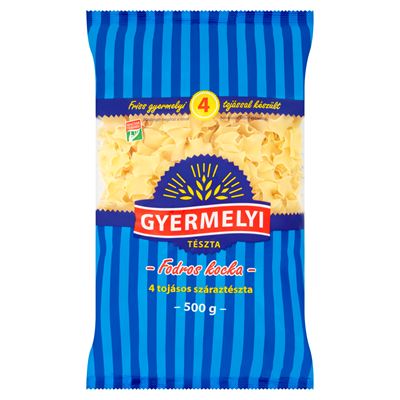 Gyermelyi Fodros Kocka 4 Tojásos Száraztészta 16 x 500 g