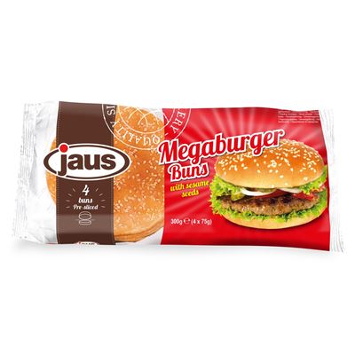 Jaus szezámmagos hamburger zsemle 4 x 75 g (300 g)