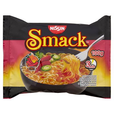 NISSIN Smack Instant Tésztaleves Chili Ízesítéssel 100 g