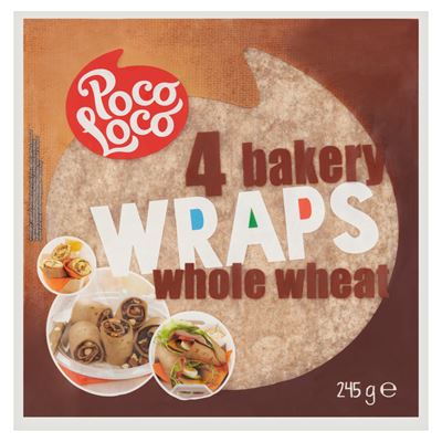 Poco Loco Tortilla Teljes Kiőrlésű Liszttel 4 x 61,25 g