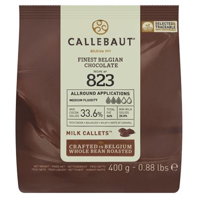 Callebaut 823NV tejcsokoládé pasztillák 400 g