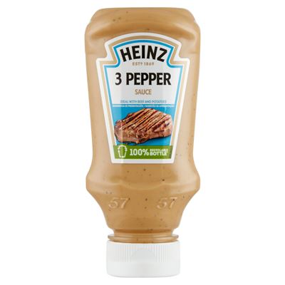 HEINZ krémes szósz fekete-, fehér- és zöldborssal 220 g