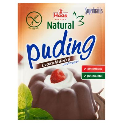 Haas Natural Csokoládéízû pudingpor 44 g
