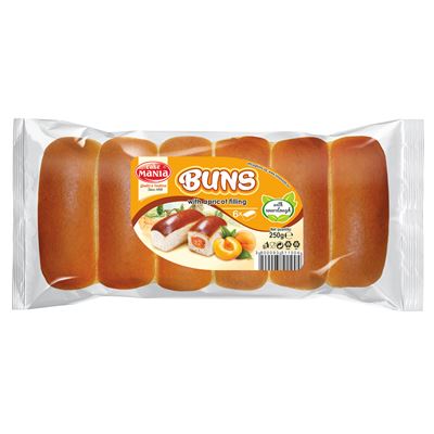 cake MaNIa Buns Sárgabarack Lekvárral Töltött Molnárka Kovásszal 6 db 250 g