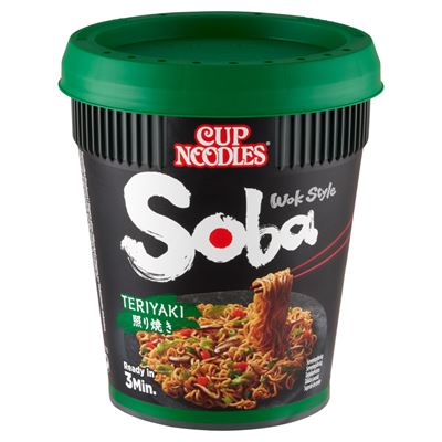 Soba Nissin Cup Noodles Soba instant tészta búzalisztből teriyaki ízesítő szósszal 90 g