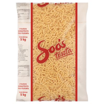 Soós orsó 4 tojásos száraztészta 5 kg