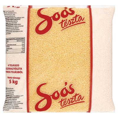 Soós gépi tarhonya 4 tojásos száraztészta 5 kg