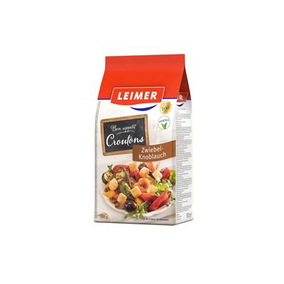 Leimer Vöröshagyma-fokhagyma Ízesítésű Pirított Kenyérkocka 500g
