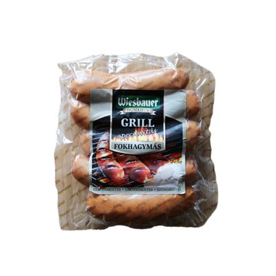 Wiesbauer Fokhagymás Grillkolbász Védőgázos Csomagolásban kb.1,2 kg