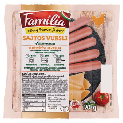 Família sajtos vursli 180 g
