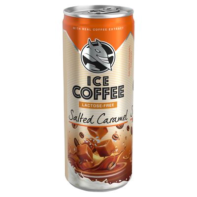 HELL Ice Coffee UHT laktózmentes sós karamell ízű ital tejjel és kávékivonattal 250 ml