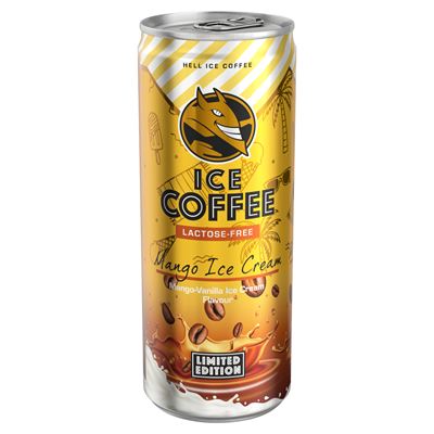HELL Ice Coffee Laktózmentes Zsírszegény Mangó-vanília Jégkrémízű ital Kávékivonattal 250 ml