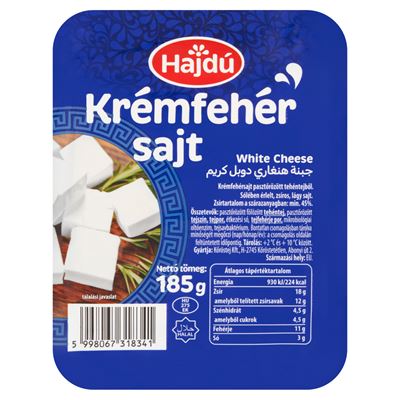 Hajdú krémfehér sajt 185 g