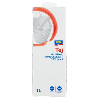 aro ESL Félzsíros, Homogénezett Tej 2,8 % 1 l