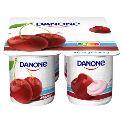 DANONE meggyízű, élőflórás, zsírszegény joghurt 4 x 125 g (500 g)