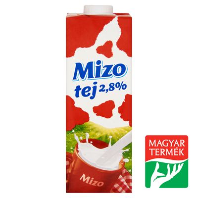Mizo UHT Félzsíros Tej 2,8 % 12 x 1 l