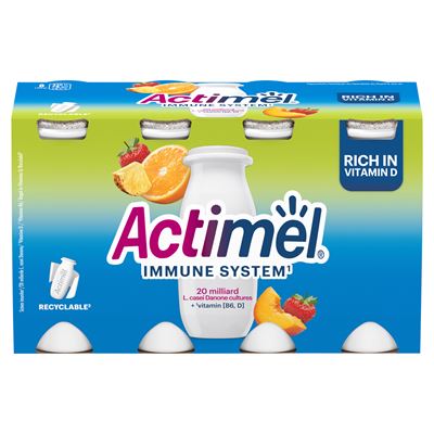DANONE Actimel vegyes gyümölcsízű zsírszegény joghurtalapú ital 8 x 100 g (800 g)