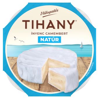 TIHANY Válogatás Ínyenc Camembert natúr, zsírdús lágy sajt 120 g