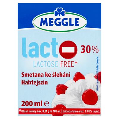 MEGGLE UHT laktózmentes habtejszín 30% 200 ml