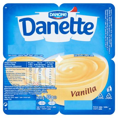 Danette Danone Danette vaníliaízű puding 4 x 125 g