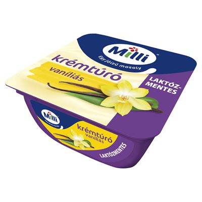 Milli laktózmentes vaníliás krémtúró 90 g