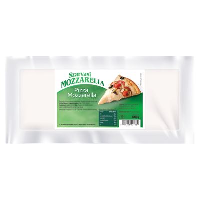 Szarvasi Mozzarella Natúr Pizza Mozzarella Félkemény, Félzsíros Hevített-gyúrt Sajt 1 kg