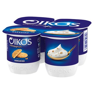 DANONE Oikos Görög kekszízű, élőflórás krémjoghurt 4 x 125 g